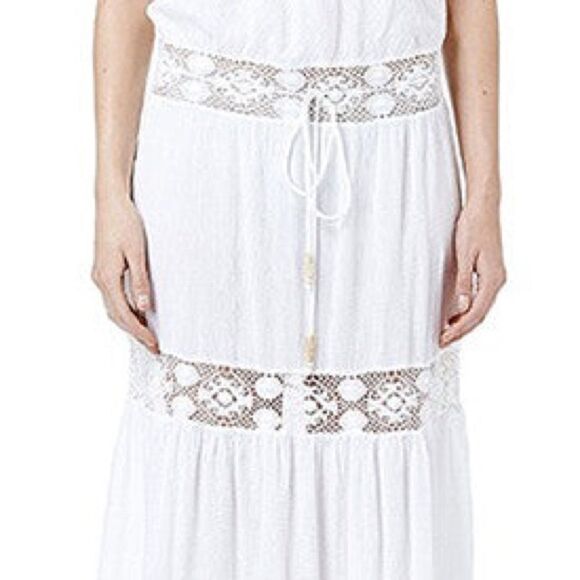 Michelle Jonas Cotton Crochet Maxi Dress Medium - Picture 5 of 9